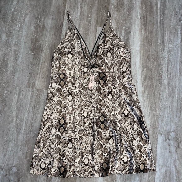 SOLD - VS Snakeskin Satin Slip - Picture 1 of 4